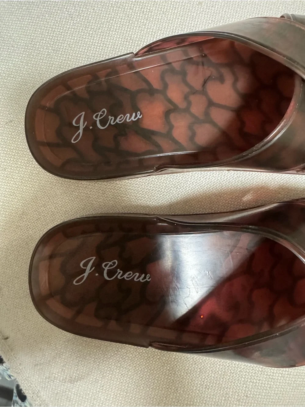 Like New, JCrew tortoise Sumner sandals.